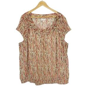 CJ Banks Women's Cap Sleeve Blouse Size 3X